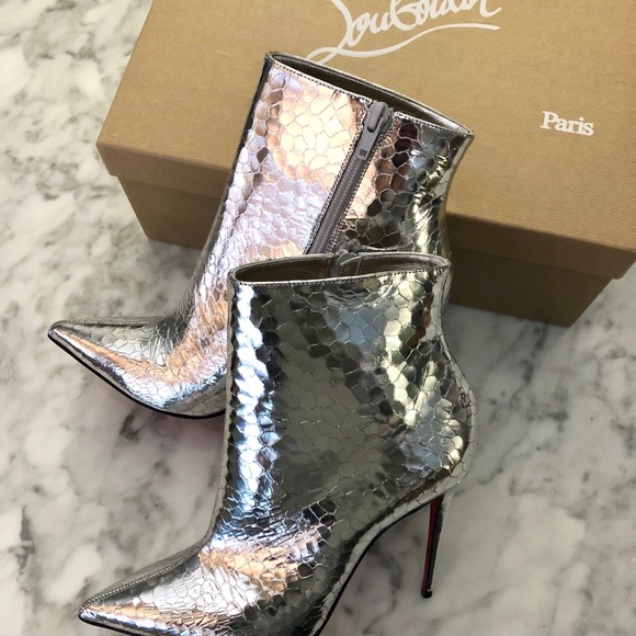 Christian Louboutin Shoes - CHRISTIAN LOUBOUTIN So Kate Silver Nakle Boots